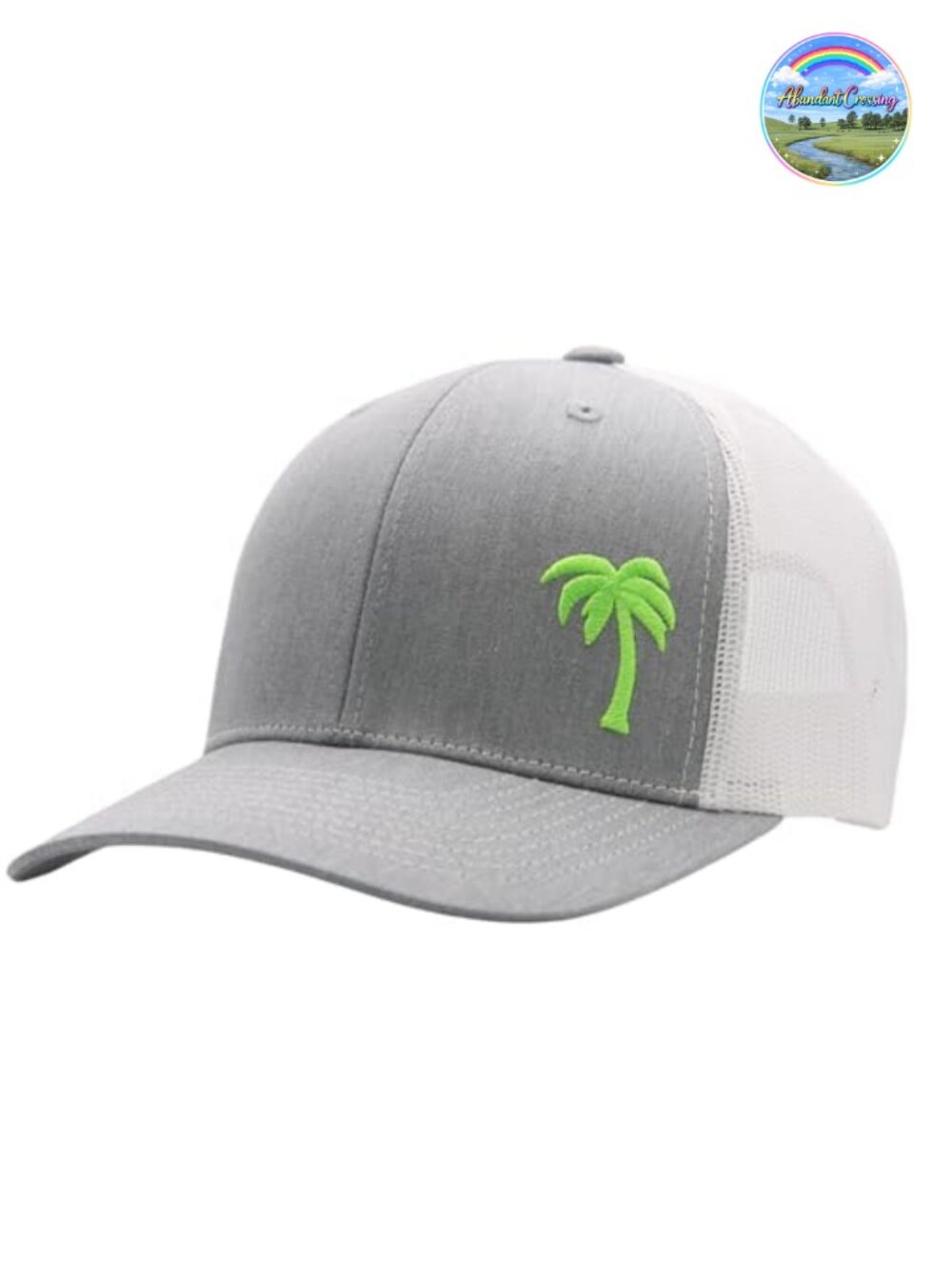 Trucker Hat Palm Tree Design Mid Profile Breathable Mesh Adjustable Snap Unisex